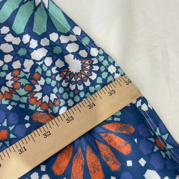 Ruby Rd XL Floral Medallion Dress Blue Stretch Knit Casual Boho Style - Picture 6 of 6